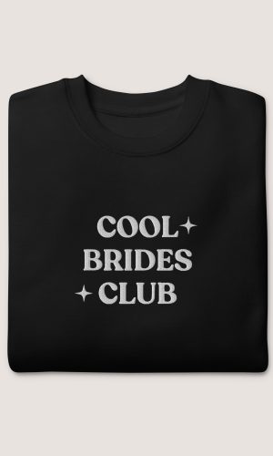 Sweatshirt mariage brodé Cool Brides Club - Black