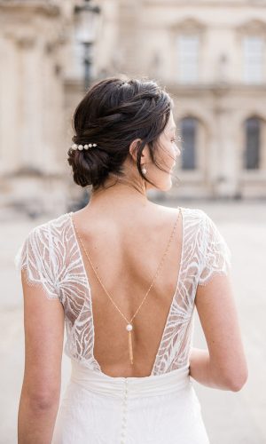 Gui - Bijou de robe avec perles naturelles
